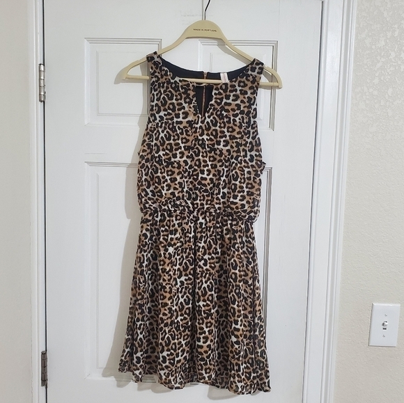 Xhilaration Leopard Print Dress Size 10 - Picture 1 of 4